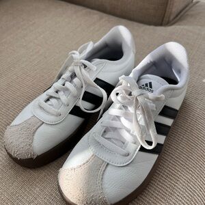 Adidas White and Black VL Classic Sneakers